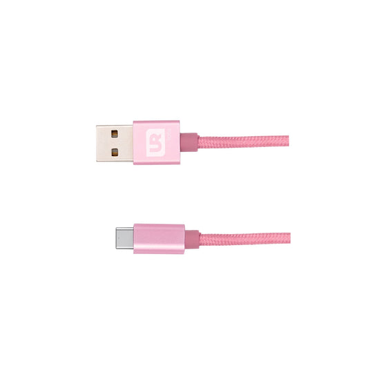 Fabric USB Type C Cable 1m Rose Gold