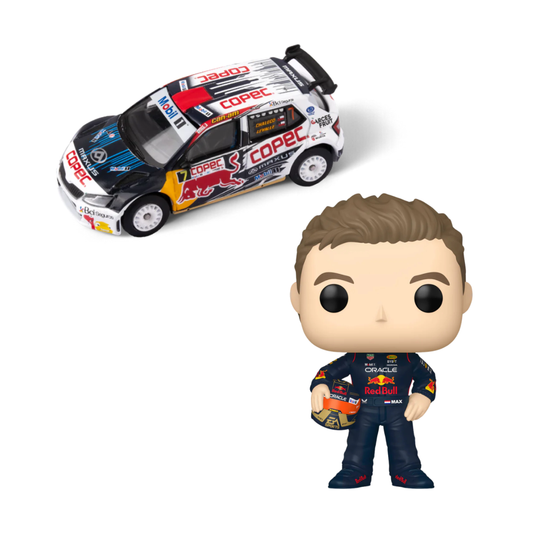 Combo Funko Pop Max Verstappen + Auto 1/55 Chaleco Lopez