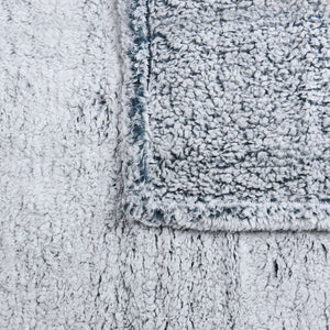 Manta Sherpa Grande Blanco/Gris