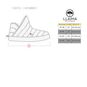 Pantufla Llaima Outdoor Acolchada Caña Alta Hombre Gris
