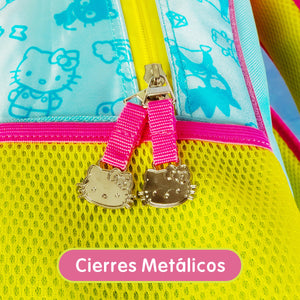 Pack 3 En 1 Mochila, Lonchera Y Estuche Hello Kitty Celeste