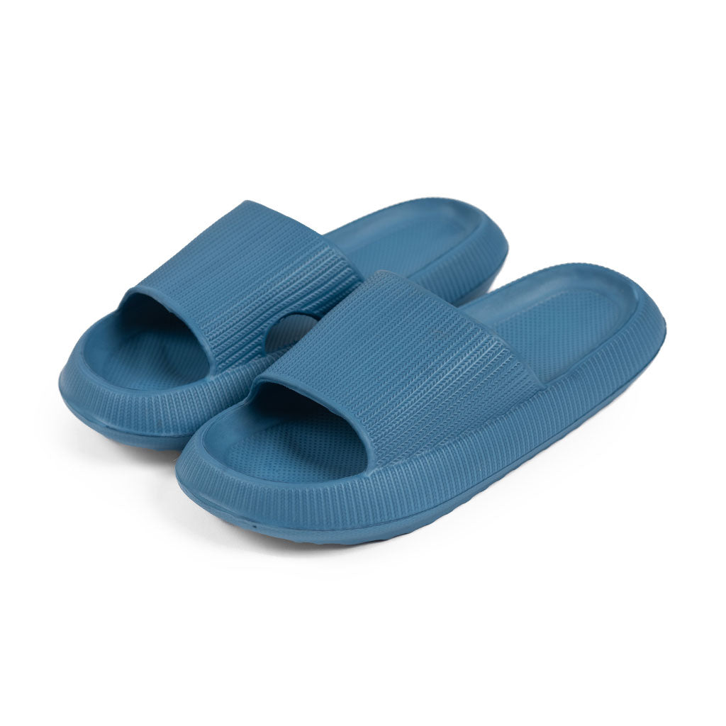 Sandalia Slide Goma Azul